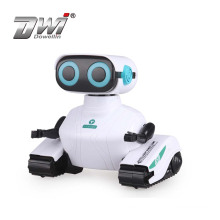 2.4GHZ remote control robot white intelligent robot children toy with Led eye